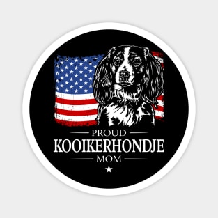 Proud Kooikerhondje Mom American Flag patriotic dog Magnet